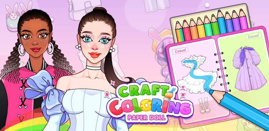 Coloring Crafts: Paper Dolls