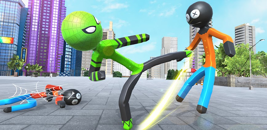 Rope Hero Spider Stickman War